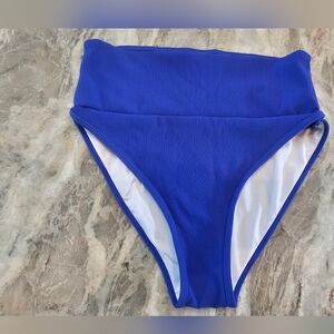 NEW! Royal Blue Ribbed Bikini Bottom Women’s Size Medium